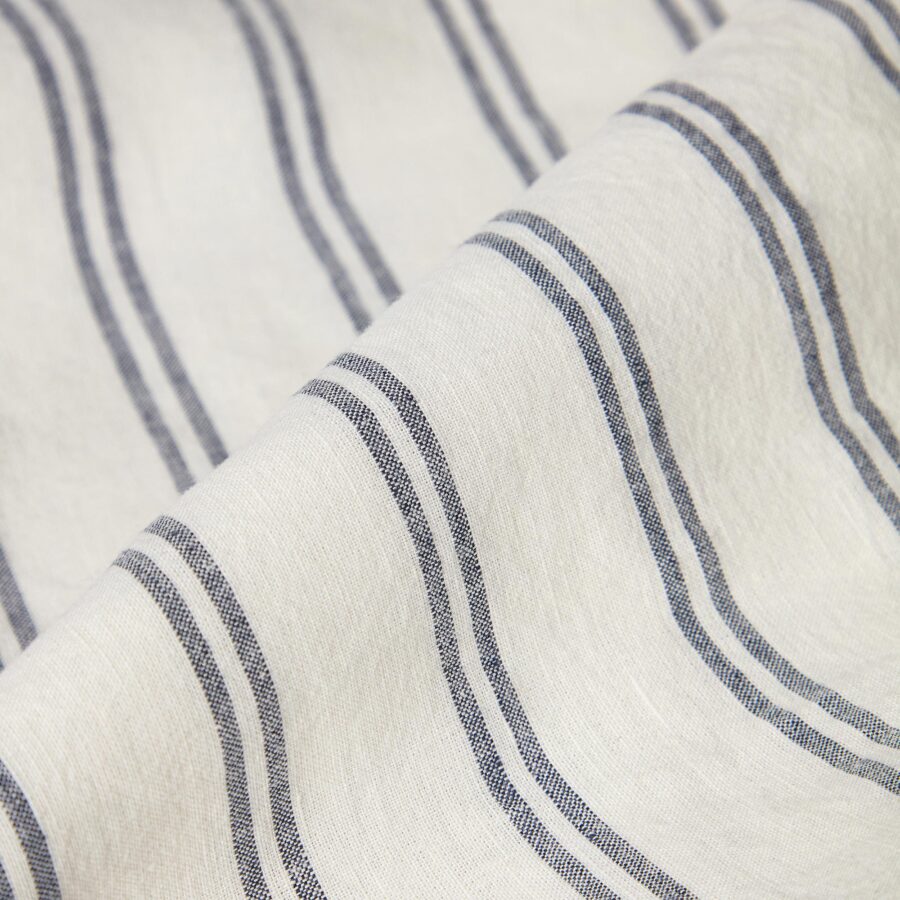 Zeyso Linen Duvet Cover – Ivory Kemptown Stripe - Image 2