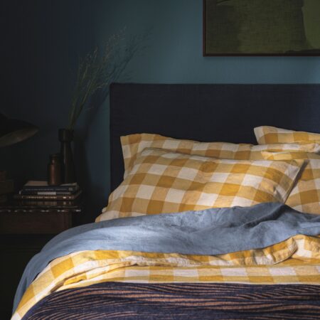 Zeyso Linen Blend Pillowcases (Pair) – Russet Yellow Emsworth Check